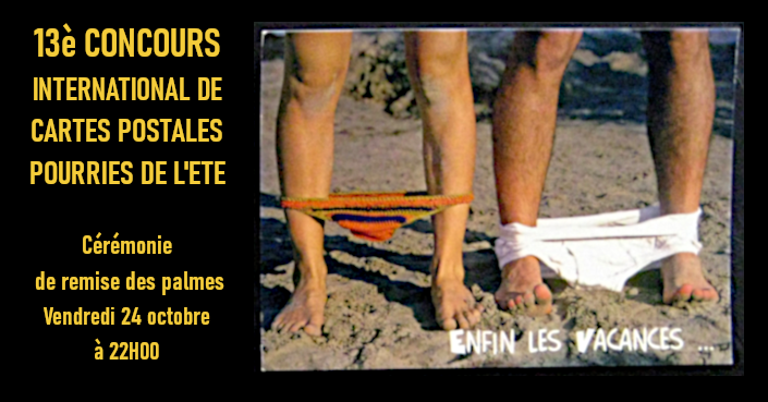 Lire la suite à propos de l’article Cérémonie de remise des palmes du Concours International de Cartes Postales Pourries de l’Eté 2025